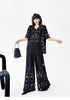 Mesh Diamond Pattern Tops & Pants Co-ord